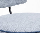 Cotton Relae Dining Chair with Metal – Modern Upholstered Dining Chair with Metal Legs Furniselan Dusty Blue