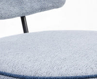 Cotton Relae Dining Chair with Metal – Modern Upholstered Dining Chair with Metal Legs Furniselan Dusty Blue