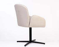 Cotton Siko Dining Chair with Metal- Swivel – Modern Upholstered Swivel Dining Chair with Metal Base Furniselan