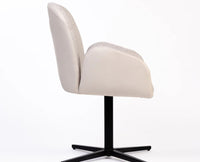 Cotton Siko Dining Chair with Metal- Swivel – Modern Upholstered Swivel Dining Chair with Metal Base Furniselan