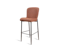 Crestleaf Valley Bar Chair – Modern Upholstered Dining Chair for Home & Café Rust