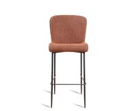 Crestleaf Valley Bar Chair – Modern Upholstered Dining Chair for Home & Café Rust