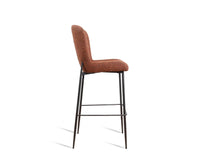 Crestleaf Valley Bar Chair – Modern Upholstered Dining Chair for Home & Café Rust