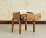 Croatia Solid Wood One Drawer Bedside Table Natural Oak