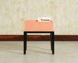 Croatia Solid Wood One Drawer Bedside Table Coral Peach