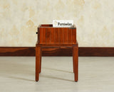 Croatia Solid Wood One Drawer Bedside Table Brown Finish