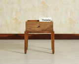 Croatia Solid Wood One Drawer Bedside Table Natural Oak Finish