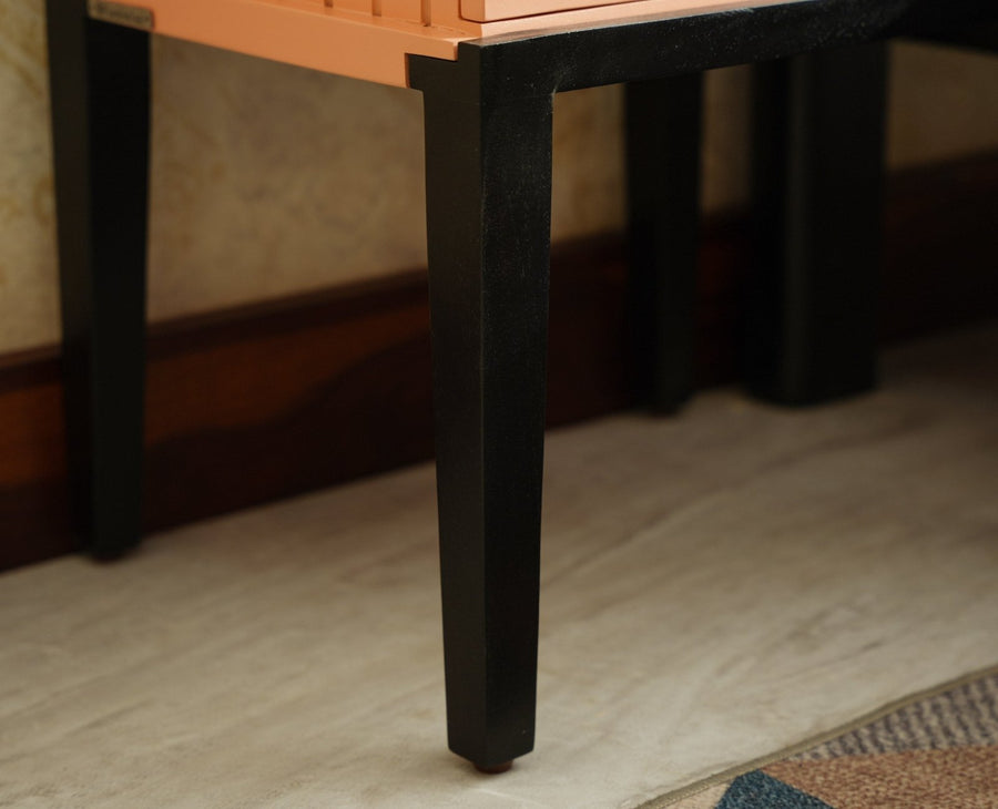 Croatia Solid Wood One Drawer Bedside Table Coral Peach