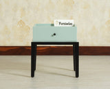 Croatia Solid Wood One Drawer Bedside Table Silt Green