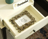 Croatia Solid Wood One Drawer Bedside Table Frosty White