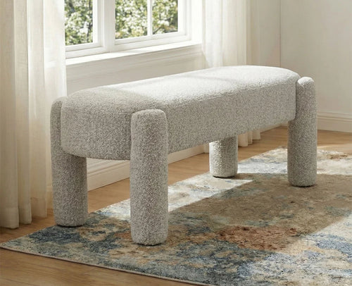 Croydon Cotton Bench Two seater Furniselan Light Grey