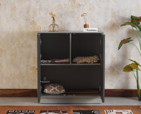 Cuffe Parade Two Door Multipurpose Wooden Sideboard Cabinet - Sideboard - Furniselan - Slate-Grey