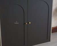 Cuffe Parade Two Door Multipurpose Wooden Sideboard Cabinet - Sideboard - Furniselan - Slate-Grey