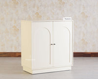 Cuffe Parade Two Door Multipurpose Wooden Sideboard Cabinet - Sideboard - Furniselan - Milky-White