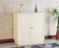 Cuffe Parade Two Door Multipurpose Wooden Sideboard Cabinet - Sideboard - Furniselan - Milky-White