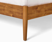 Cusco upholstered headboard Wooden King Size Bed Furniselan Natural Oak