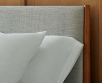 Cusco upholstered headboard Wooden King Size Bed Furniselan Natural Oak