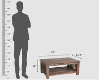 Cuttack Solid Wood Coffee Table - Coffee Tables - Furniselan - Grey-Finish