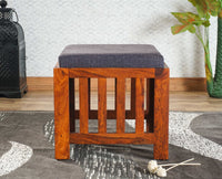 Cuttack Stool Ottoman Poufee Furniselan - Maple-Finish