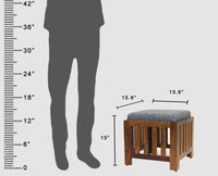 Cuttack Stool Ottoman Poufee Furniselan - Teak-Finish