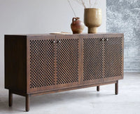 Cyprus Solid Wood Four Door Sideboard Furniselan - Grey-Finish
