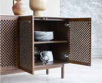 Cyprus Solid Wood Four Door Sideboard Furniselan - Grey-Finish
