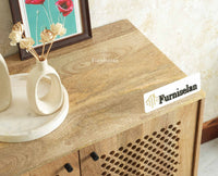 Cyprus Solid Wood Two Door Sideboard Furniselan natural finish