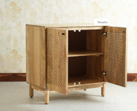 Cyprus Solid Wood Two Door Sideboard Furniselan natural finish