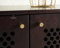 Cyprus Solid Wood Two Door Sideboard Furniselan grey finish