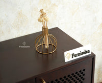 Cyprus Solid Wood Two Door Sideboard Furniselan grey finish