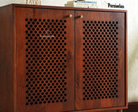 Cyprus Solid Wood Two Door Sideboard Furniselan brown finish