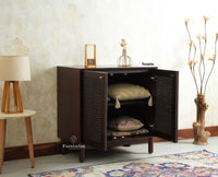 Cyprus Solid Wood Two Door Sideboard Furniselan grey finish