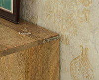 Cyprus Solid Wood Two Door Sideboard Furniselan natural finish