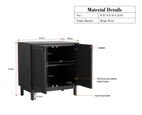 Cyprus Solid Wood Two Door Sideboard Furniselan grey finish