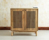 Cyprus Solid Wood Two Door Sideboard Furniselan natural finish