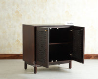 Cyprus Solid Wood Two Door Sideboard Furniselan grey finish