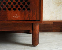 Cyprus Solid Wood Two Door Sideboard Furniselan brown finish