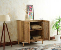 Cyprus Solid Wood Two Door Sideboard Furniselan natural finish