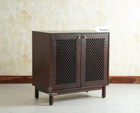 Cyprus Solid Wood Two Door Sideboard Furniselan grey finish