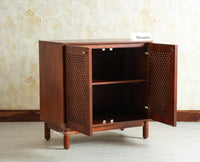 Cyprus Solid Wood Two Door Sideboard Furniselan brown finish