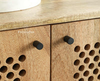 Cyprus Solid Wood Two Door Sideboard Furniselan natural finish