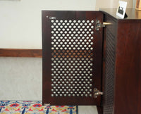 Cyprus Solid Wood Two Door Sideboard Furniselan grey finish