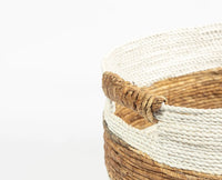 DAISY POPPY BASKET Off White And Natural Beige