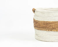 DAISY POPPY BASKET Off White And Natural Beige