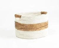 DAISY POPPY BASKET Off White And Natural Beige