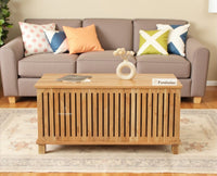 Deccan Slatted Trunk Box Storage Coffee Table - Coffee Table - Furniselan