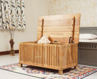 Deccan Slatted Trunk Box Storage Coffee Table - Coffee Table - Furniselan