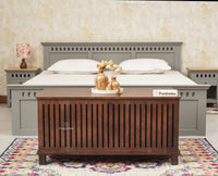 Deccan Slatted Trunk Box Storage Coffee Table - Coffee Table - Furniselan