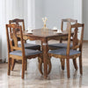 Denmark 4 Seater Dining Set  With 4 Chairs Furniselan - Teak-Finish