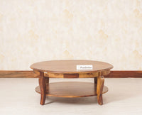 Denmark Sheesham Wood Round Coffee Table - Coffee Table - Furniselan - Teak-Finish